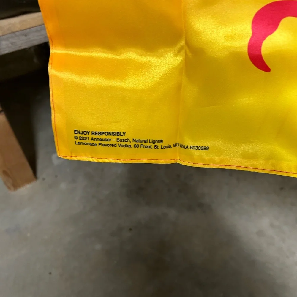Natural Light Pink and Yellow Party Flag